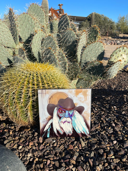 Rick Rowely 8”-8” hand painted local artist painting