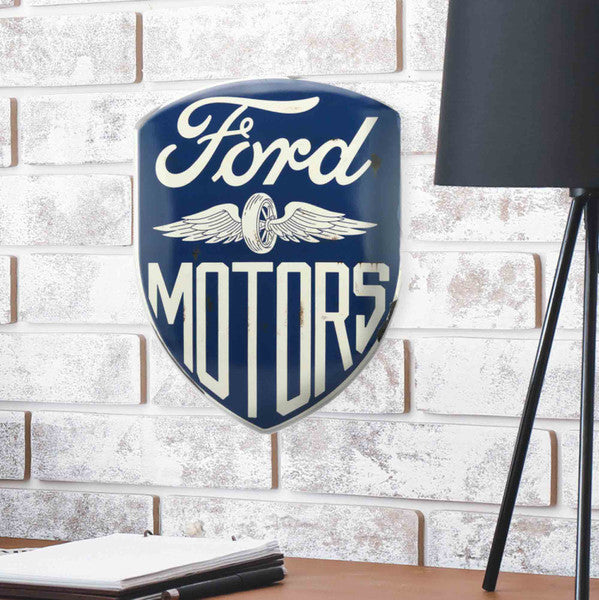 Ford Motors Domed Metal Sign