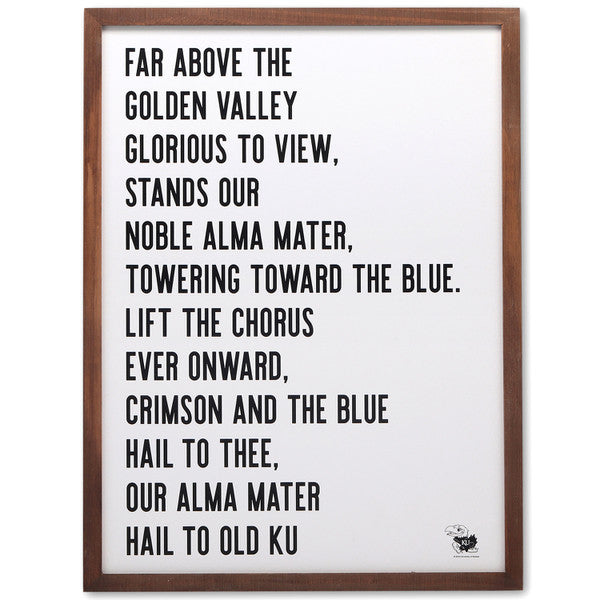 University of Kansas Alma Mater Wood Wall Decor