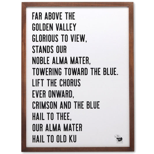 University of Kansas Alma Mater Wood Wall Decor
