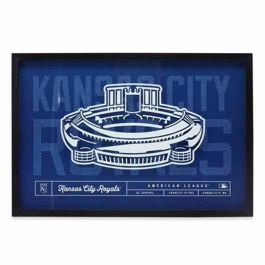 Kansas City Royals Stadium Glass Framed Wall Decor