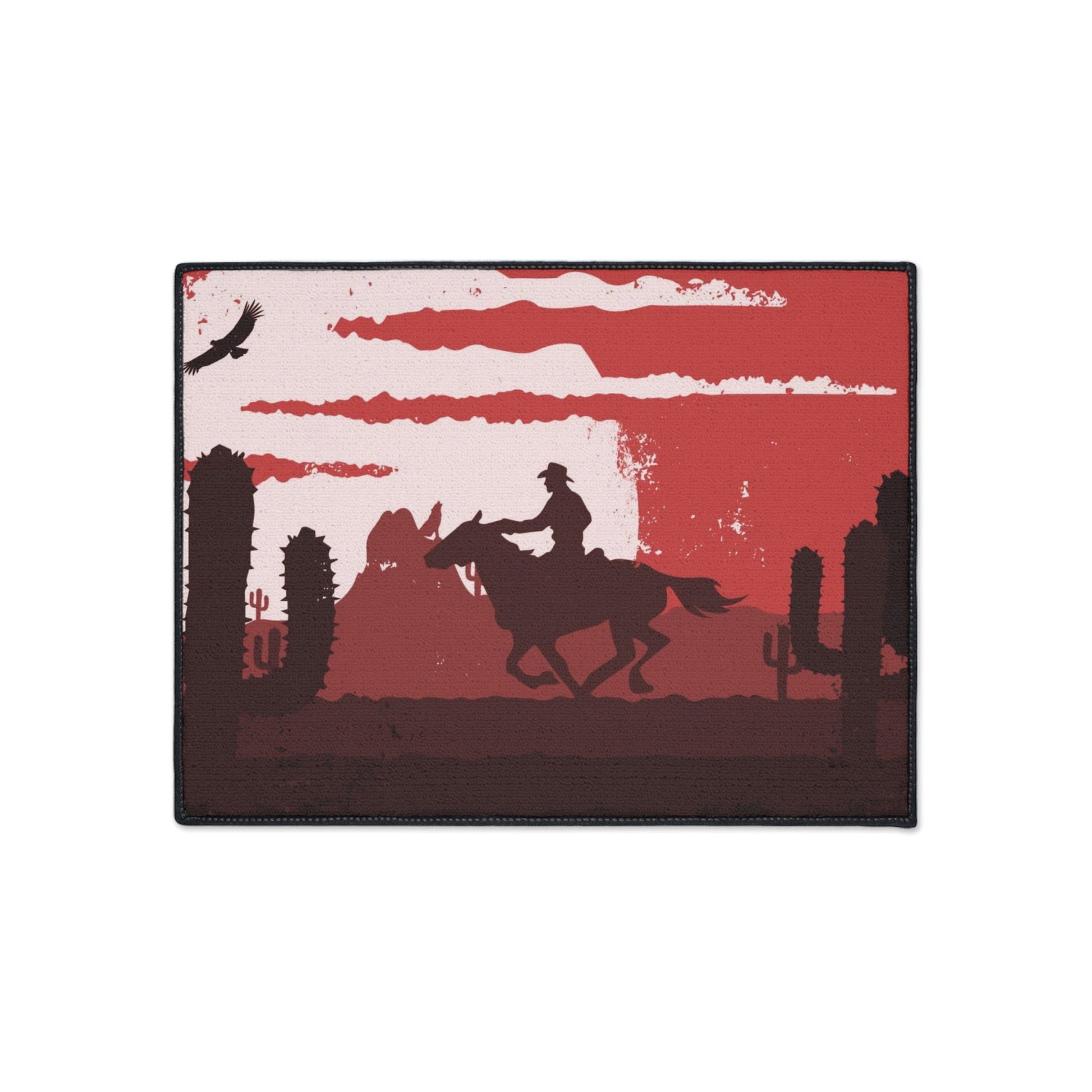 Sunset Cowboy Plaid Non-Slip Rug