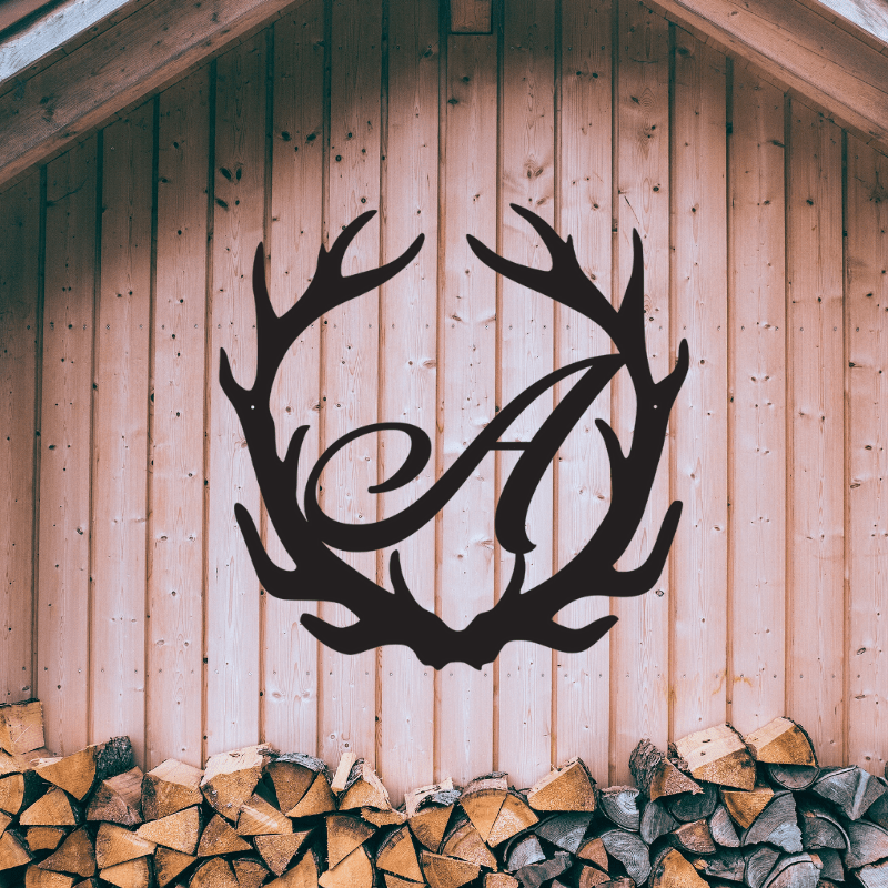 Antler Letter Monogram Sign