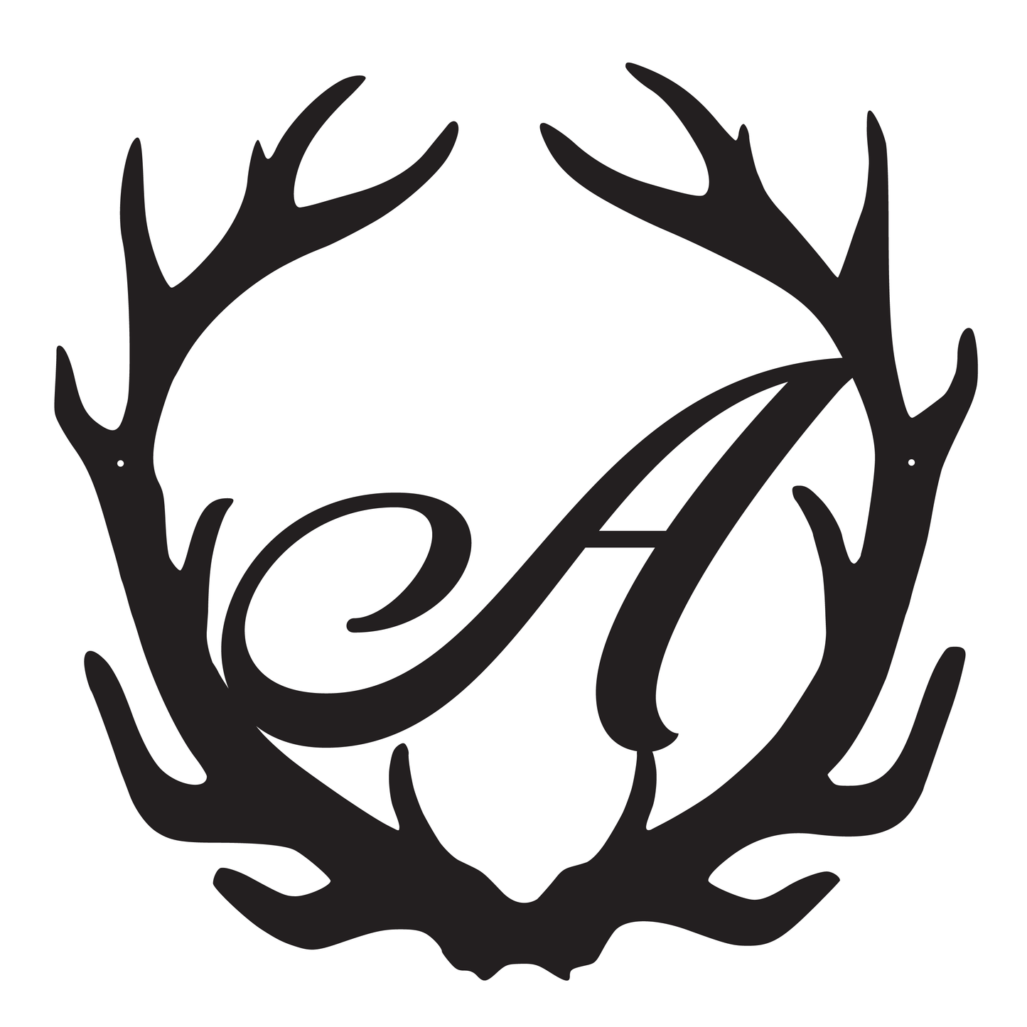 Antler Letter Monogram Sign