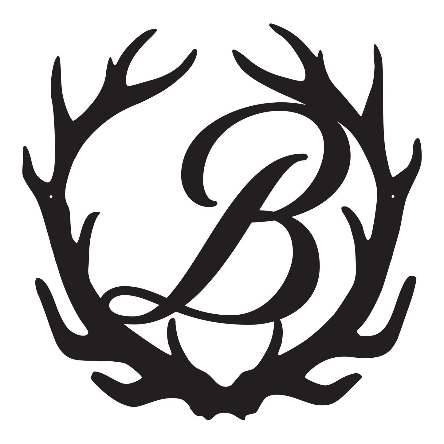 Antler Letter Monogram Sign