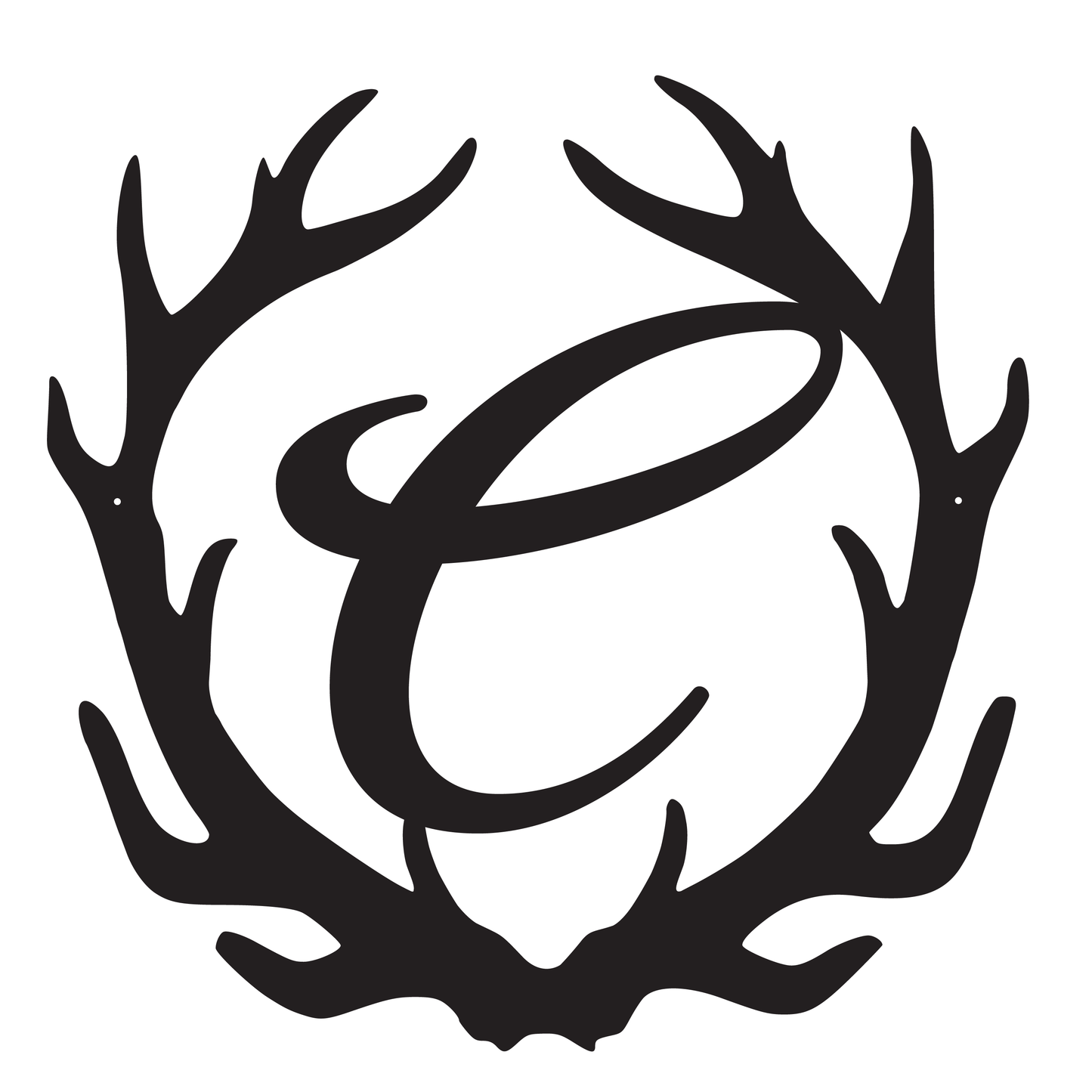 Antler Letter Monogram Sign