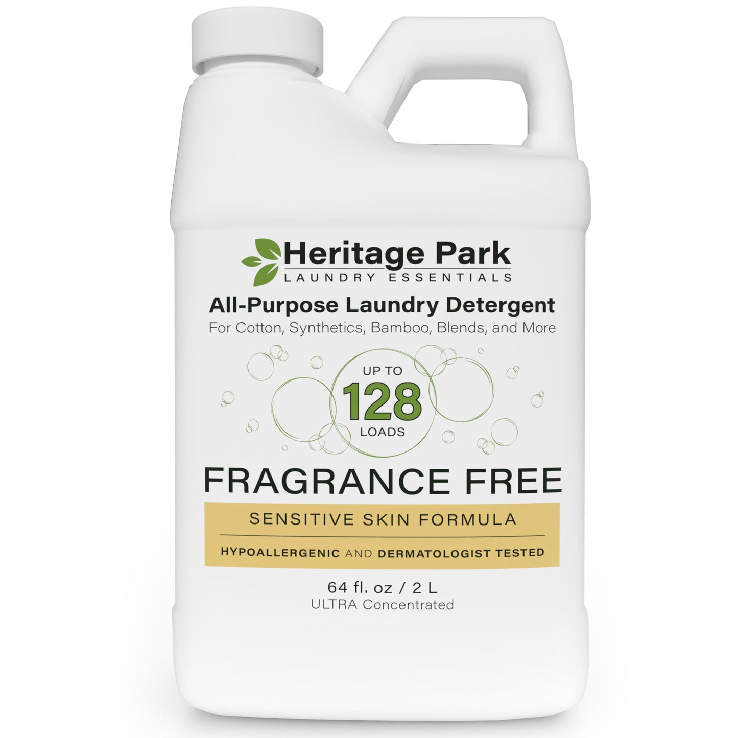 Heritage Park Luxury All Purpose Laundry Detergent - Fragrance Free