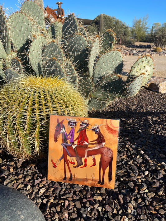 Rick Rowely 8”-8” hand painted local artist painting