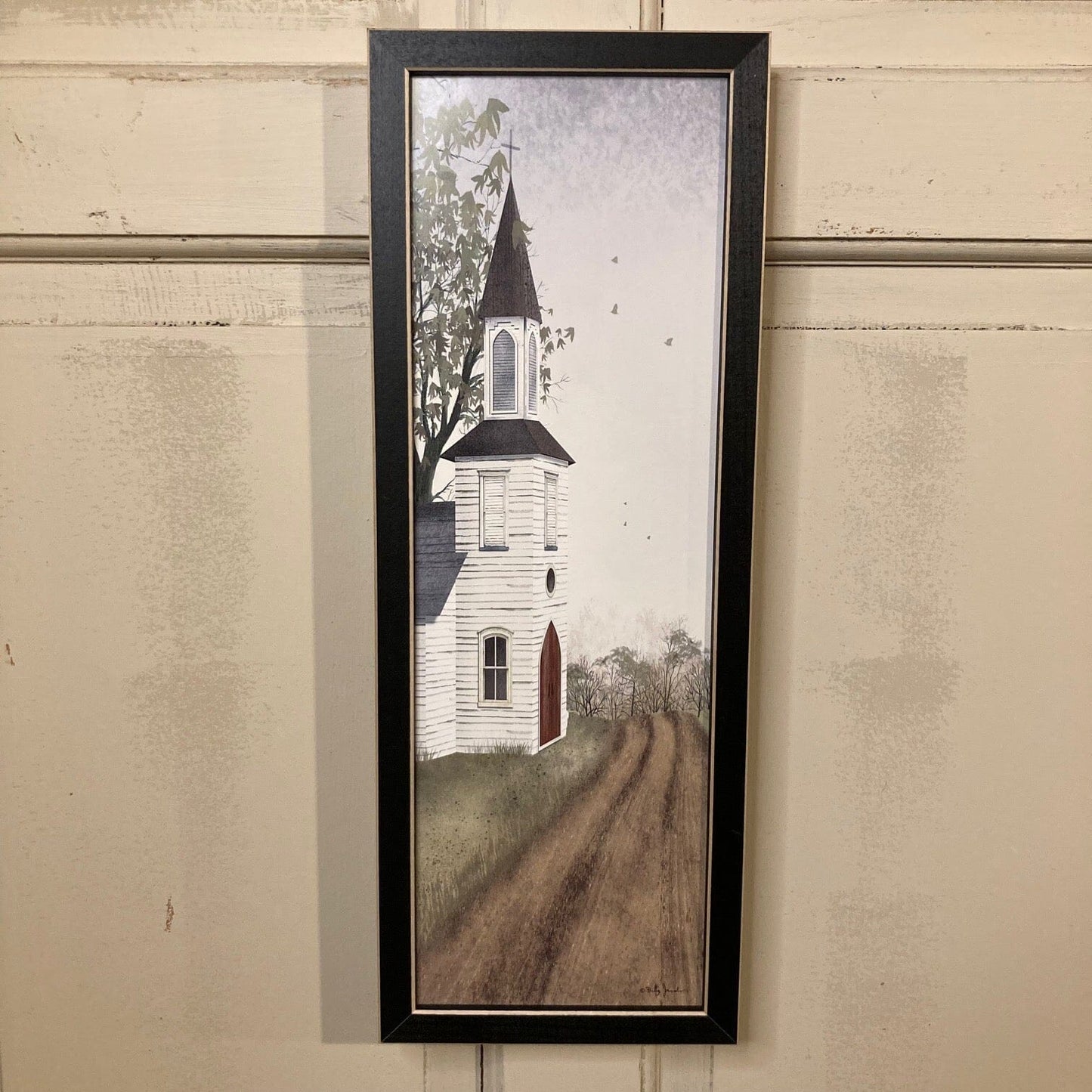 Little Country Church Framed Print - 6x18"