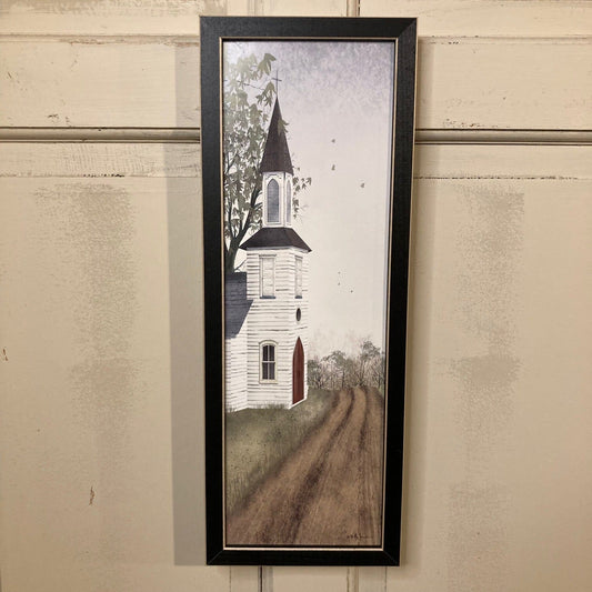 Little Country Church Framed Print - 6x18"