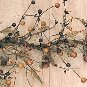 Country Mix Acorn Garland 4'