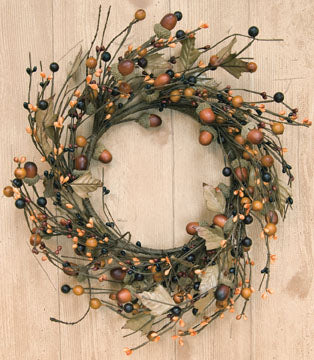 Country Mix Acorn Wreath 12"
