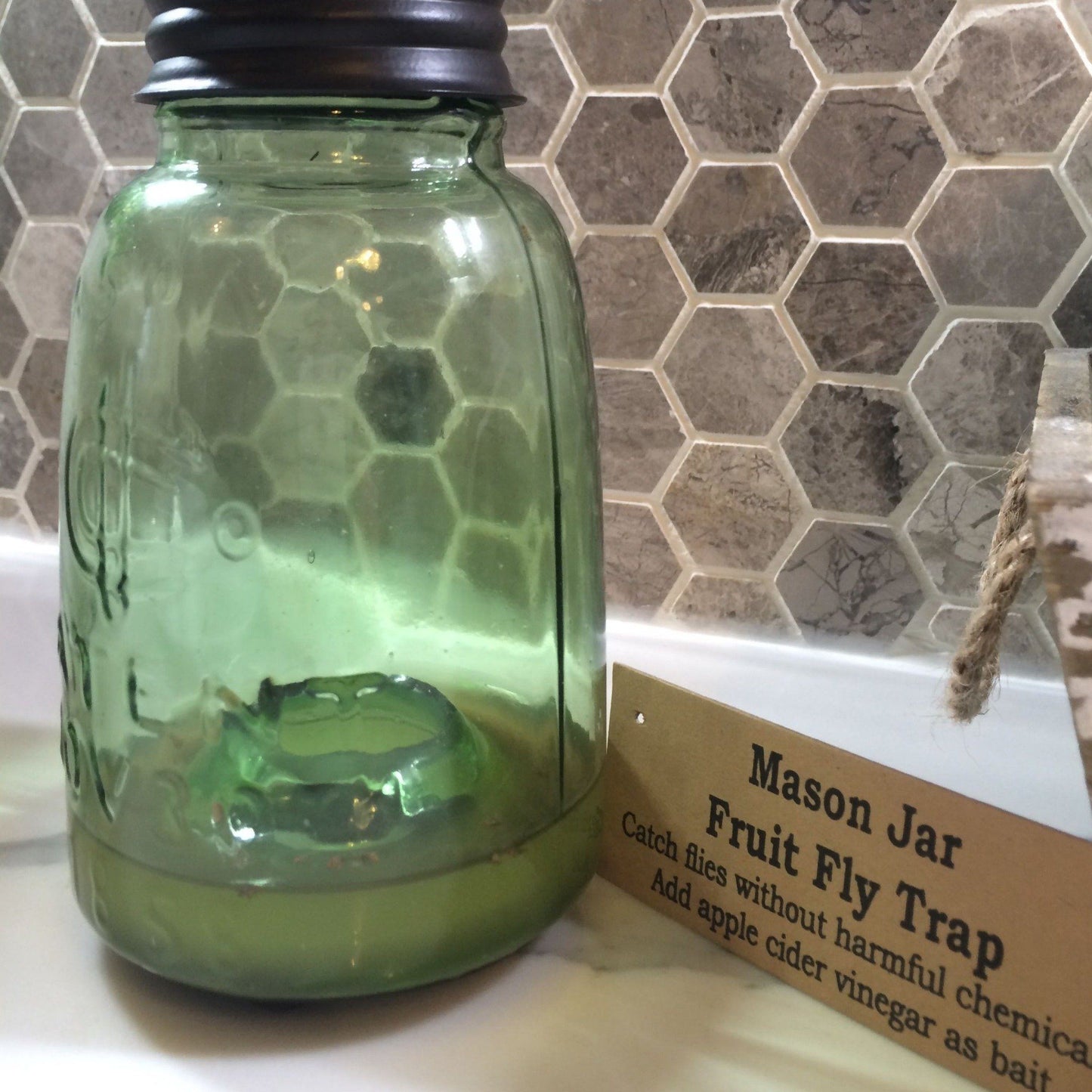 Mason Jar Fruit Fly Trap