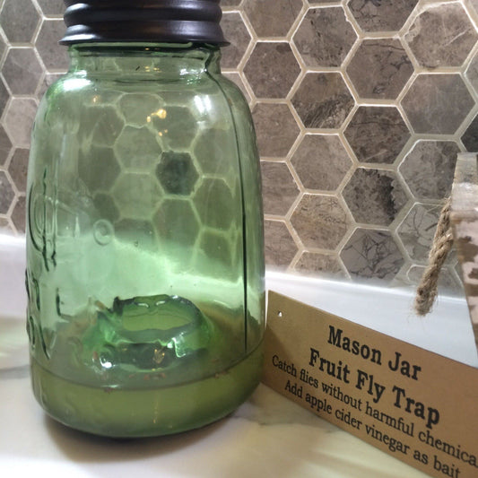 Mason Jar Fruit Fly Trap