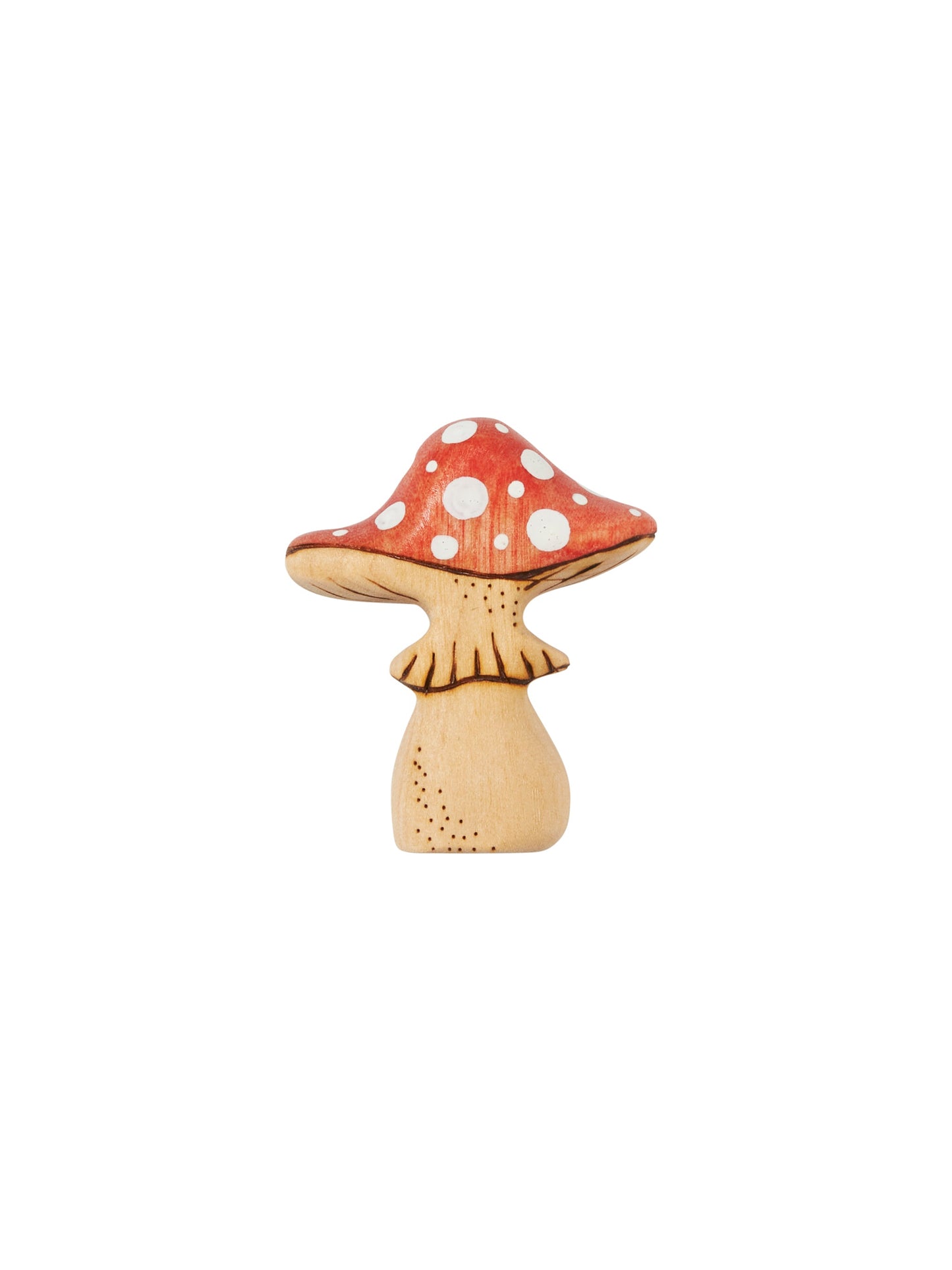 Hand Carved Amanita Mushroom