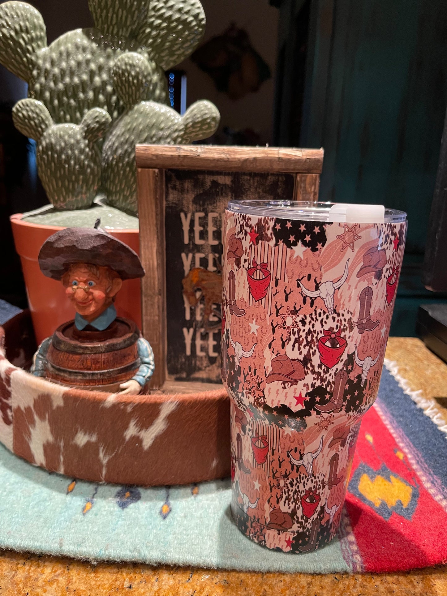 30oz Stainless steel Western TUMBLER