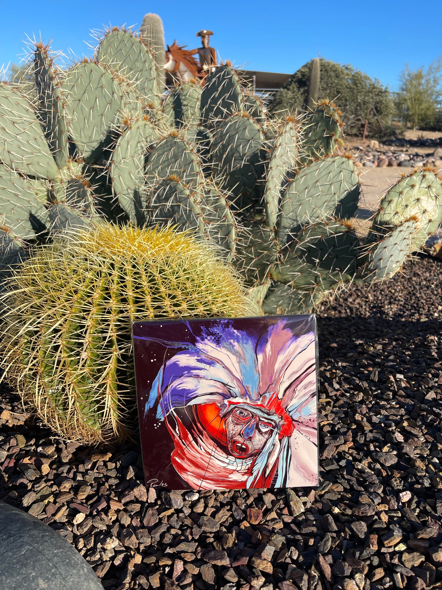 Rick Rowely 8”-8” hand painted local artist painting