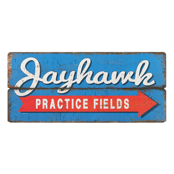 Jayhawk Practice Field Wood Wall Art