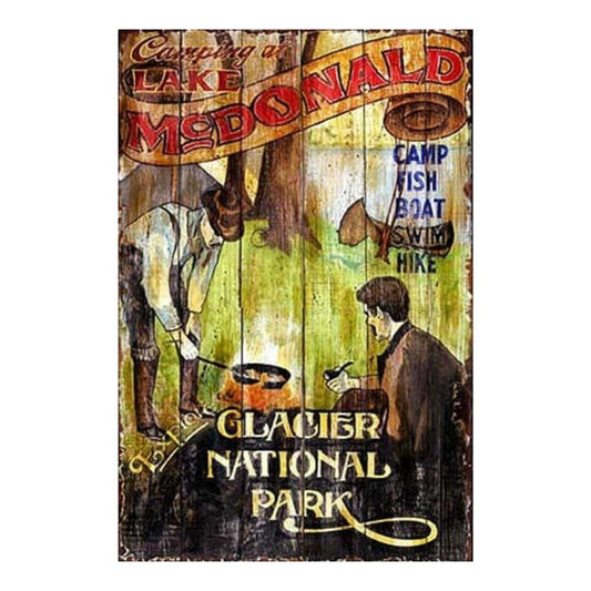 Lake McDonald Customizable Vintage Sign