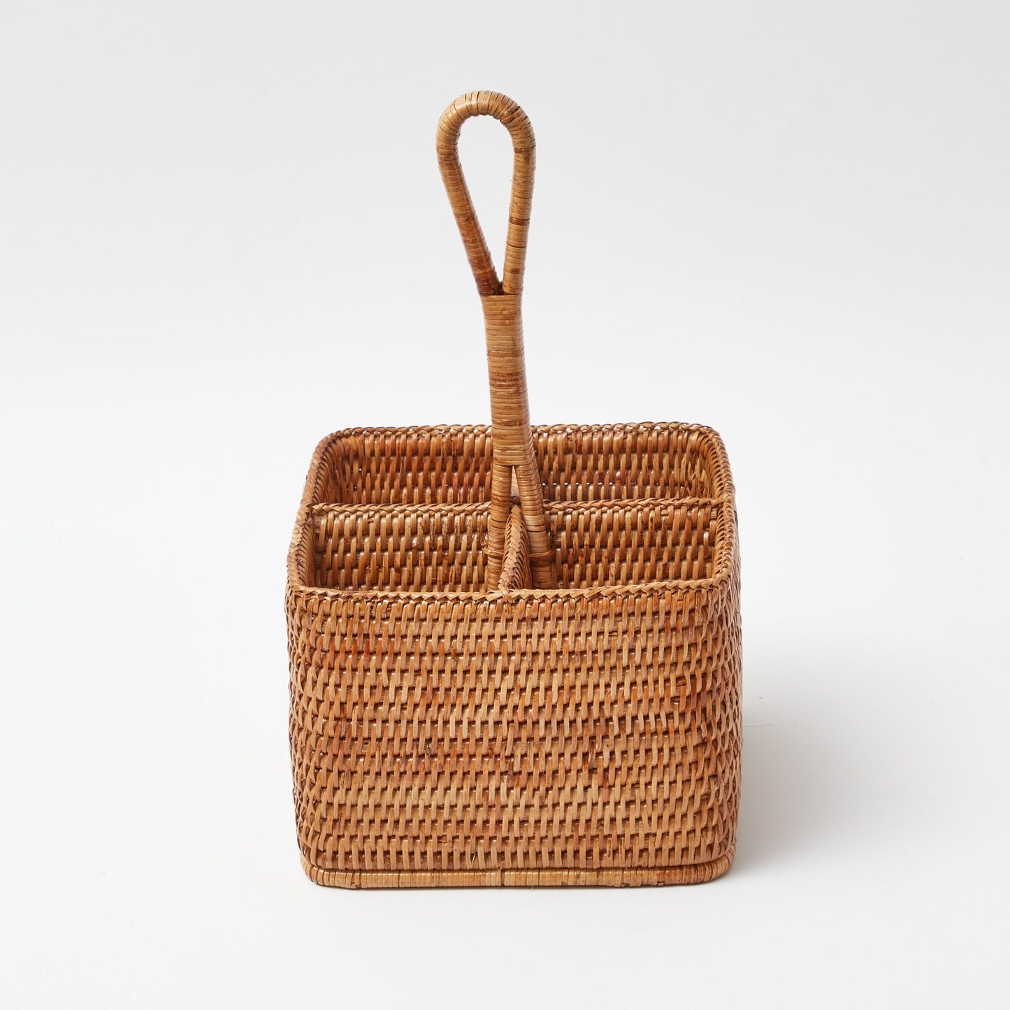 Natural Rattan Cutlery Basket