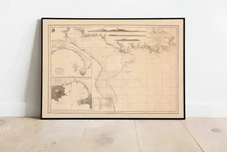Nautical Chart of Coast of Rio de la Plata 1815| Old Map Wall Decor