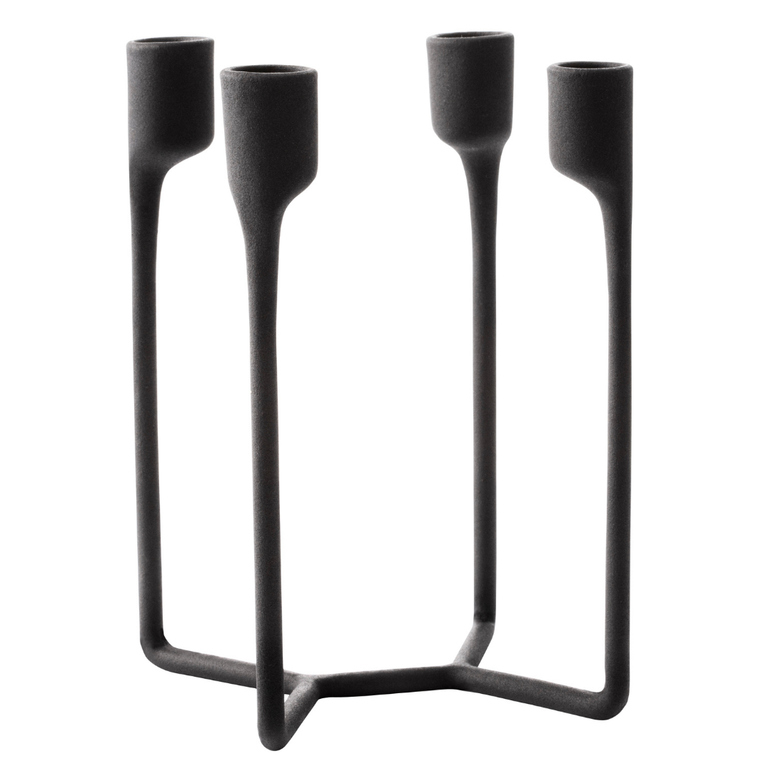Heima 4-armed Candlestick Black