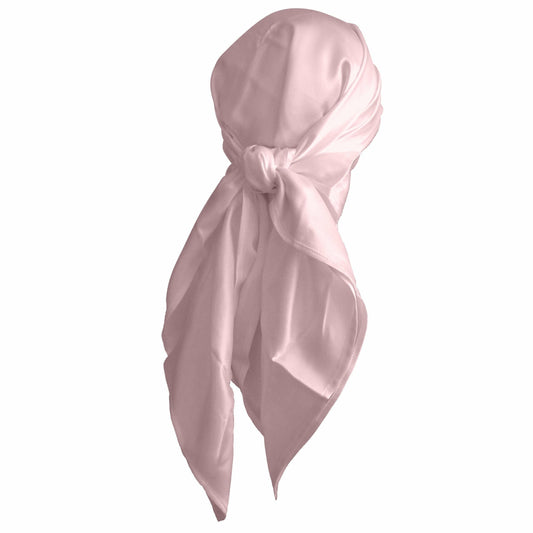 Mulberry Park Silks Pure 19 Momme Silk Head Scarf Bandana - Pink