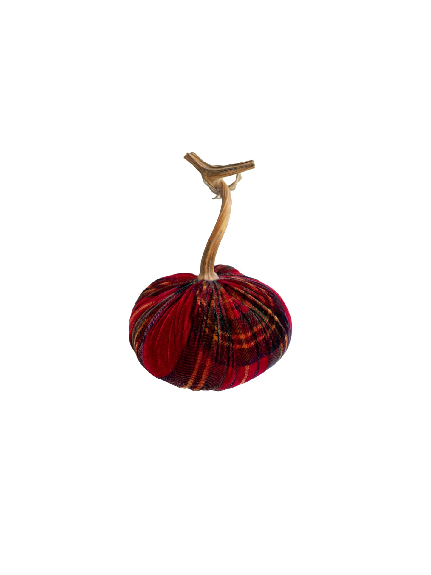 Plush Pumpkin Plaid Red 6" Weston Table