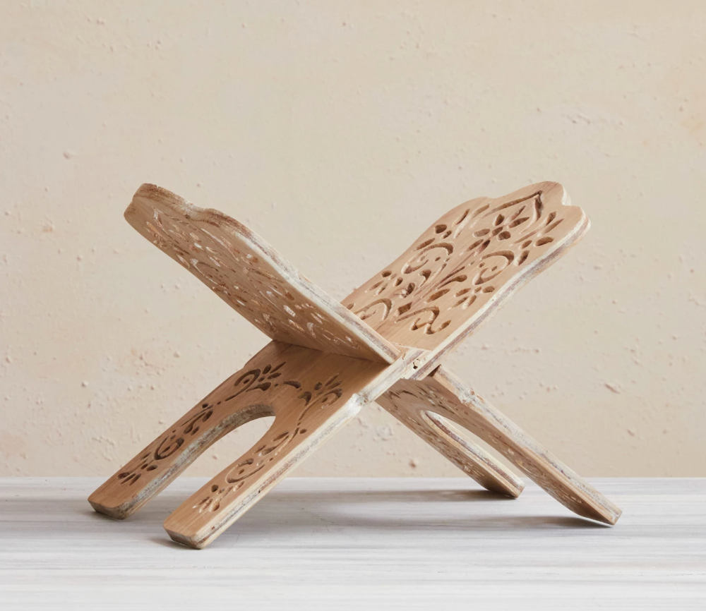 Folding Laser Cut Wood Book Holder