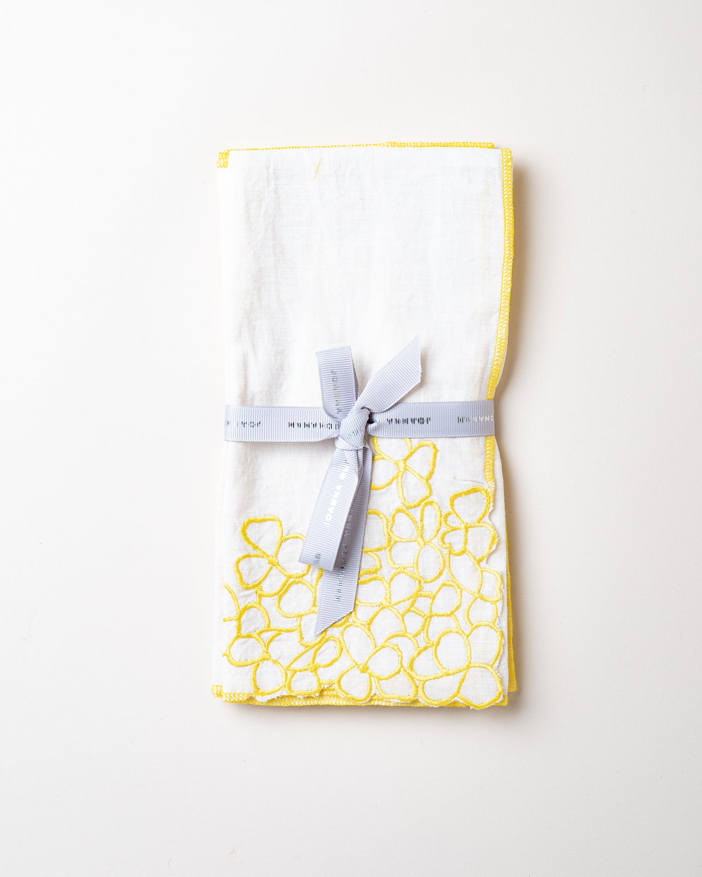 Set of 2 Hydrangea Dinner Napkins/Citrus