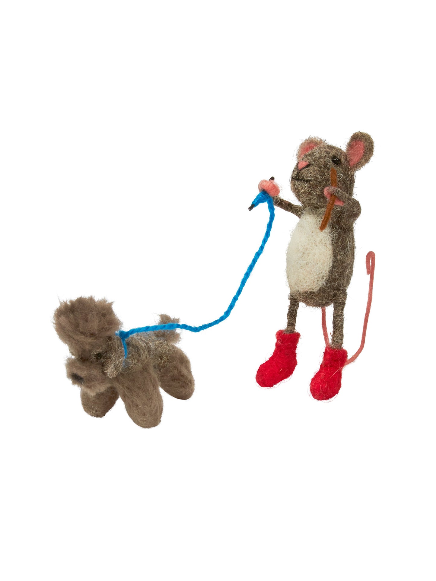 Sew Heart Felt Poodle Dog Walking Mouse