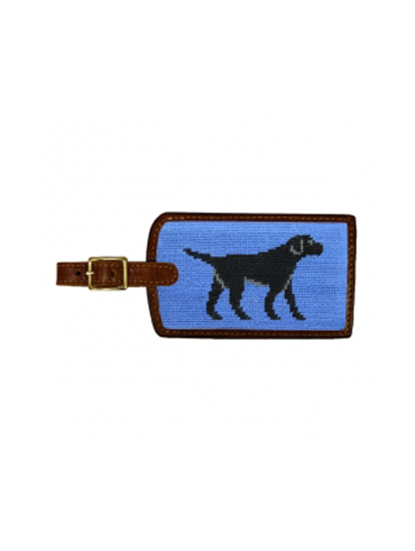 Smathers & Branson Needlepoint Luggage Tag Black Lab Weston Table