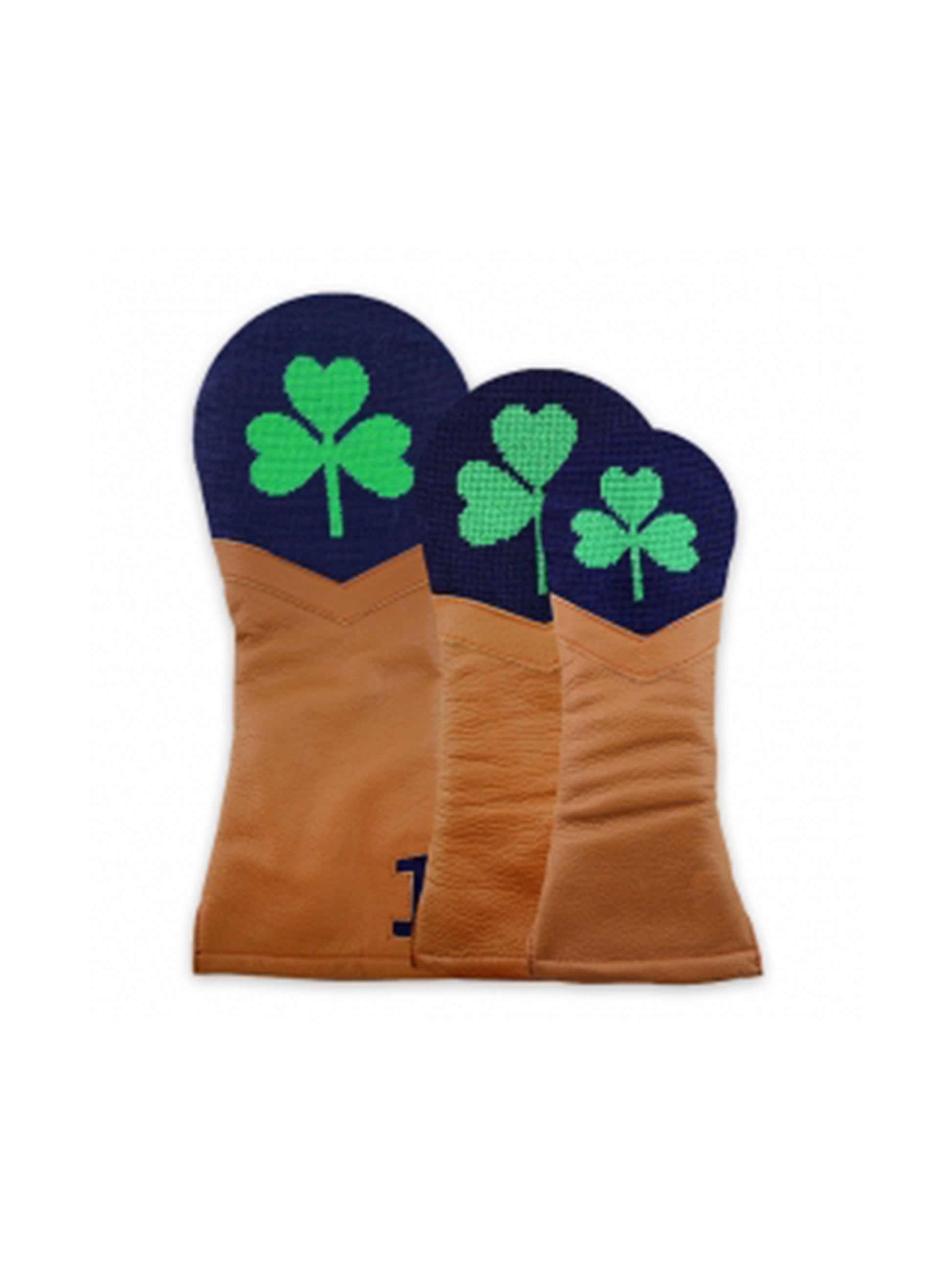 Smathers & Branson Needlepoint Golf Club Head Cover Shamrock Weston Table