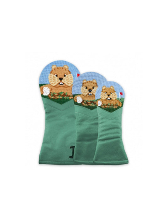 Smathers & Branson Needlepoint Golf Club Head Cover Gopher Weston Table