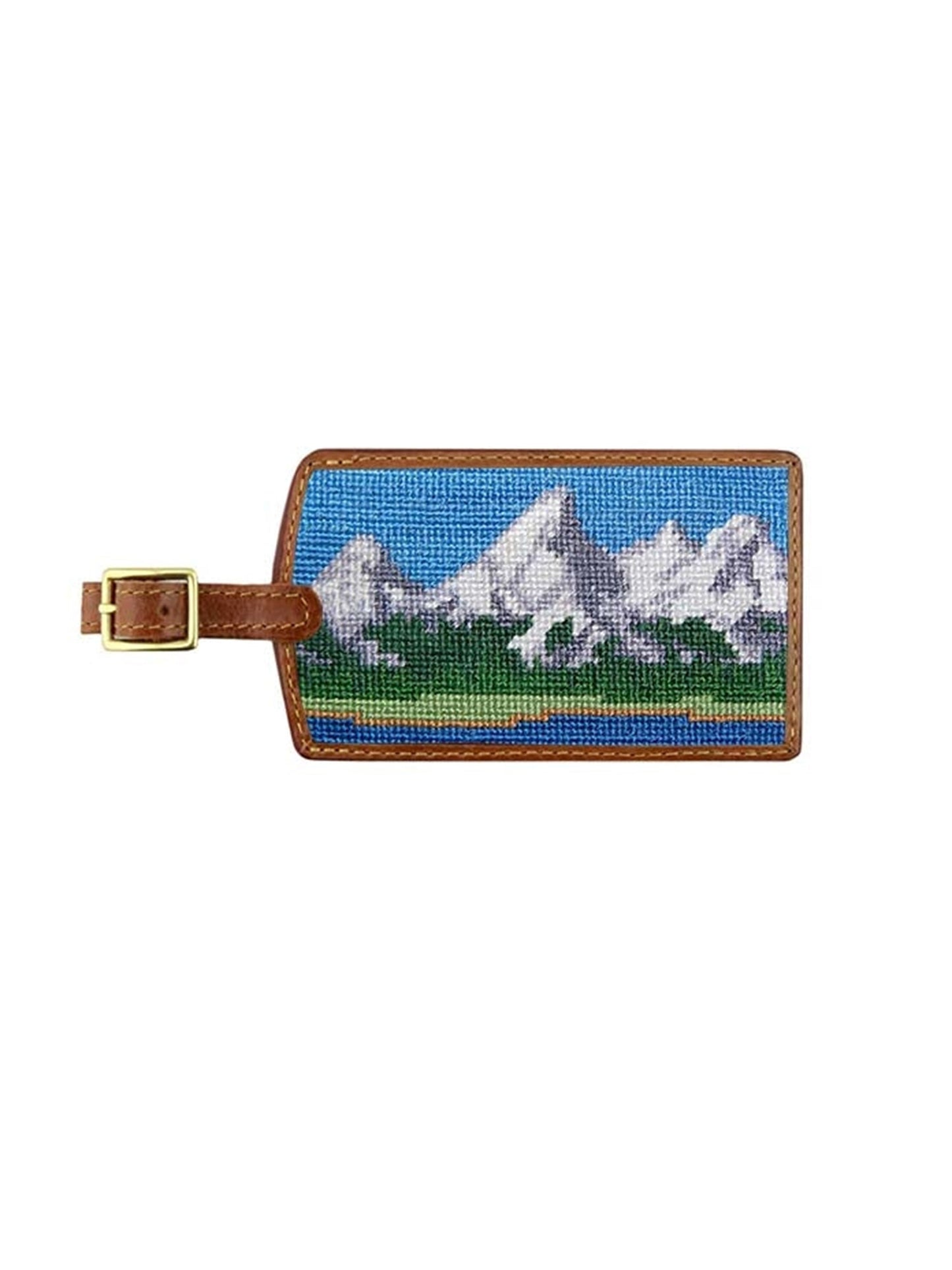 Smathers & Branson Tetons Needlepoint Luggage Tag
