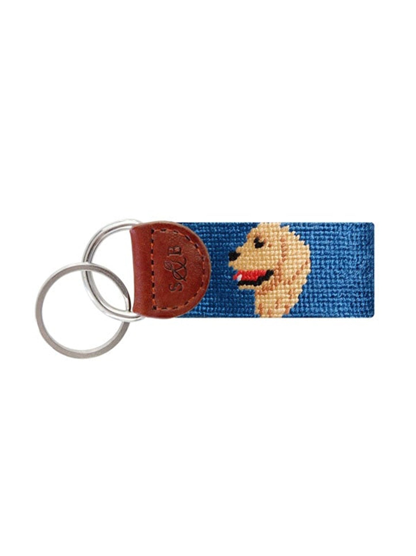 Smathers & Branson Needlepoint Key Fobs Dog Golden Retriever Head Weston Table