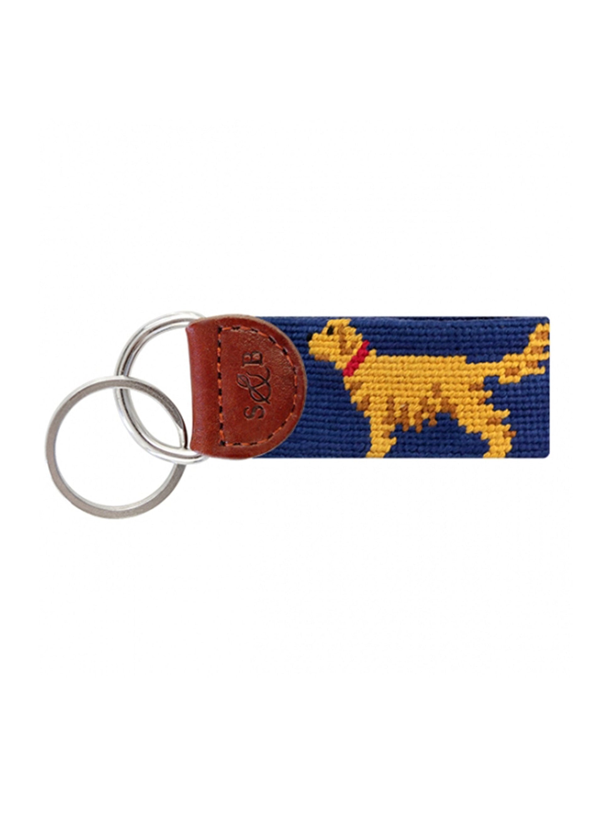 Smathers & Branson Needlepoint Key Fobs Dog Golden Retriever Weston Table