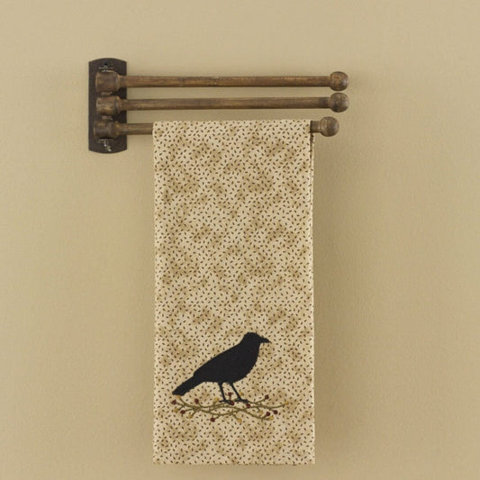 Stained Wood Tea Towel Rack