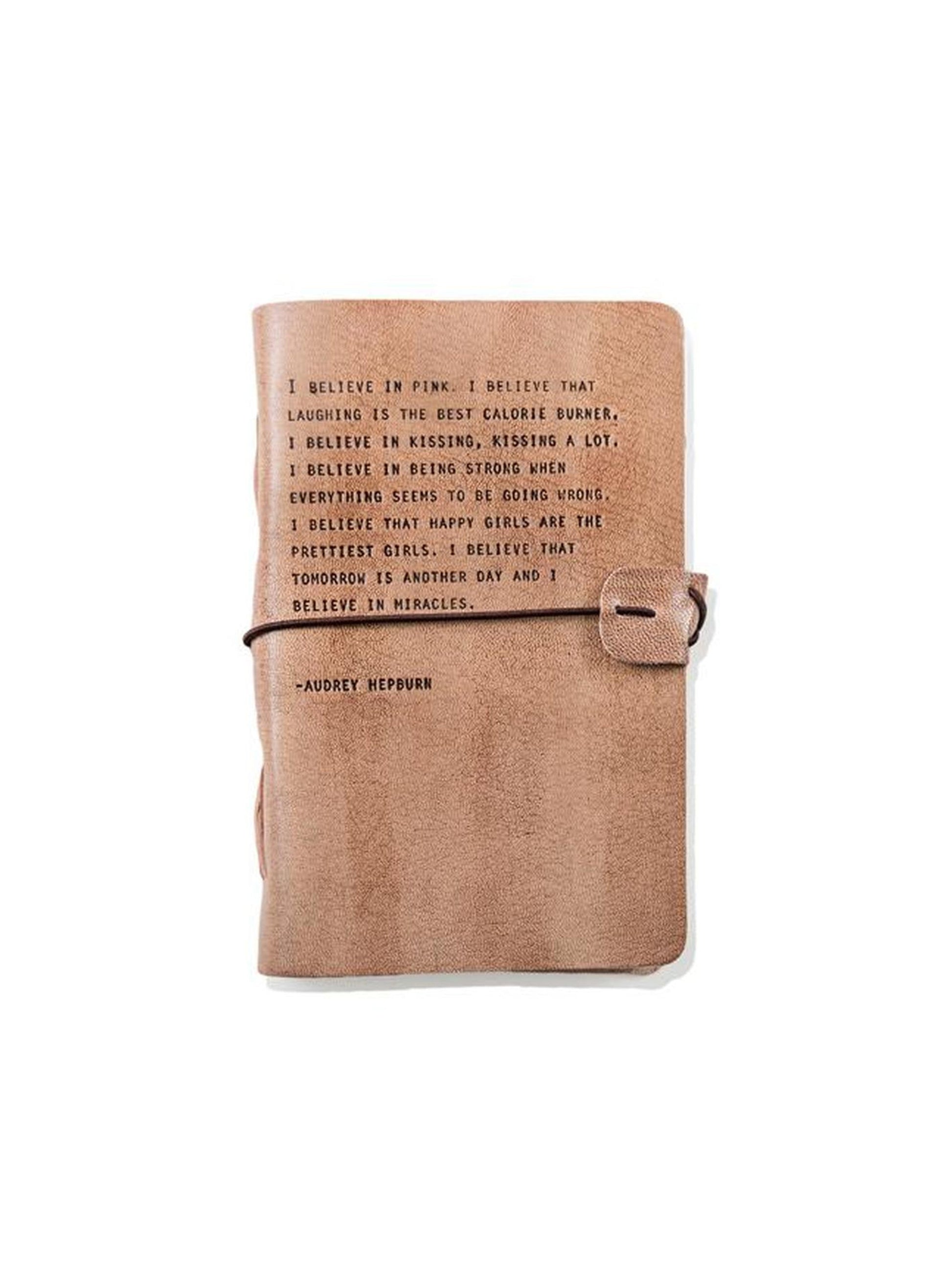 Sugarboo Leather Journal Audrey Hepburn Weston Table