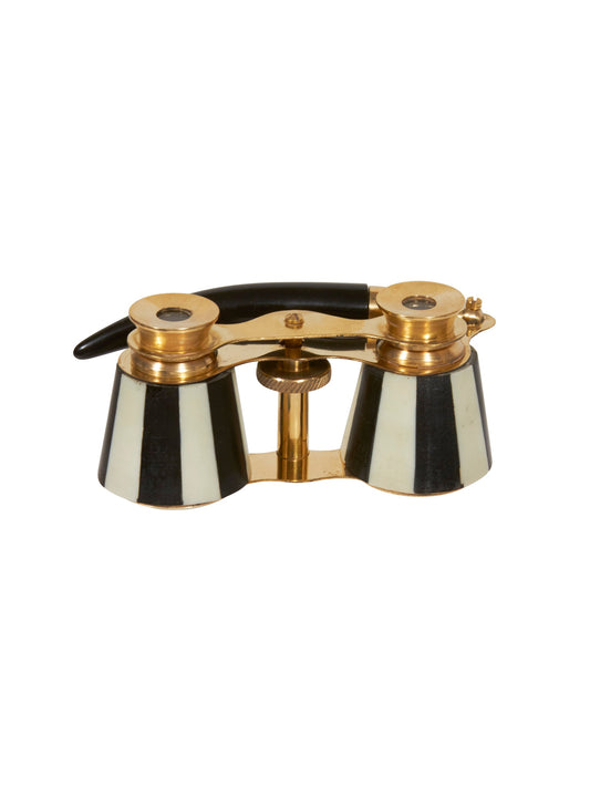 Vintage Black and White Mother of Pearl Opera Glasses