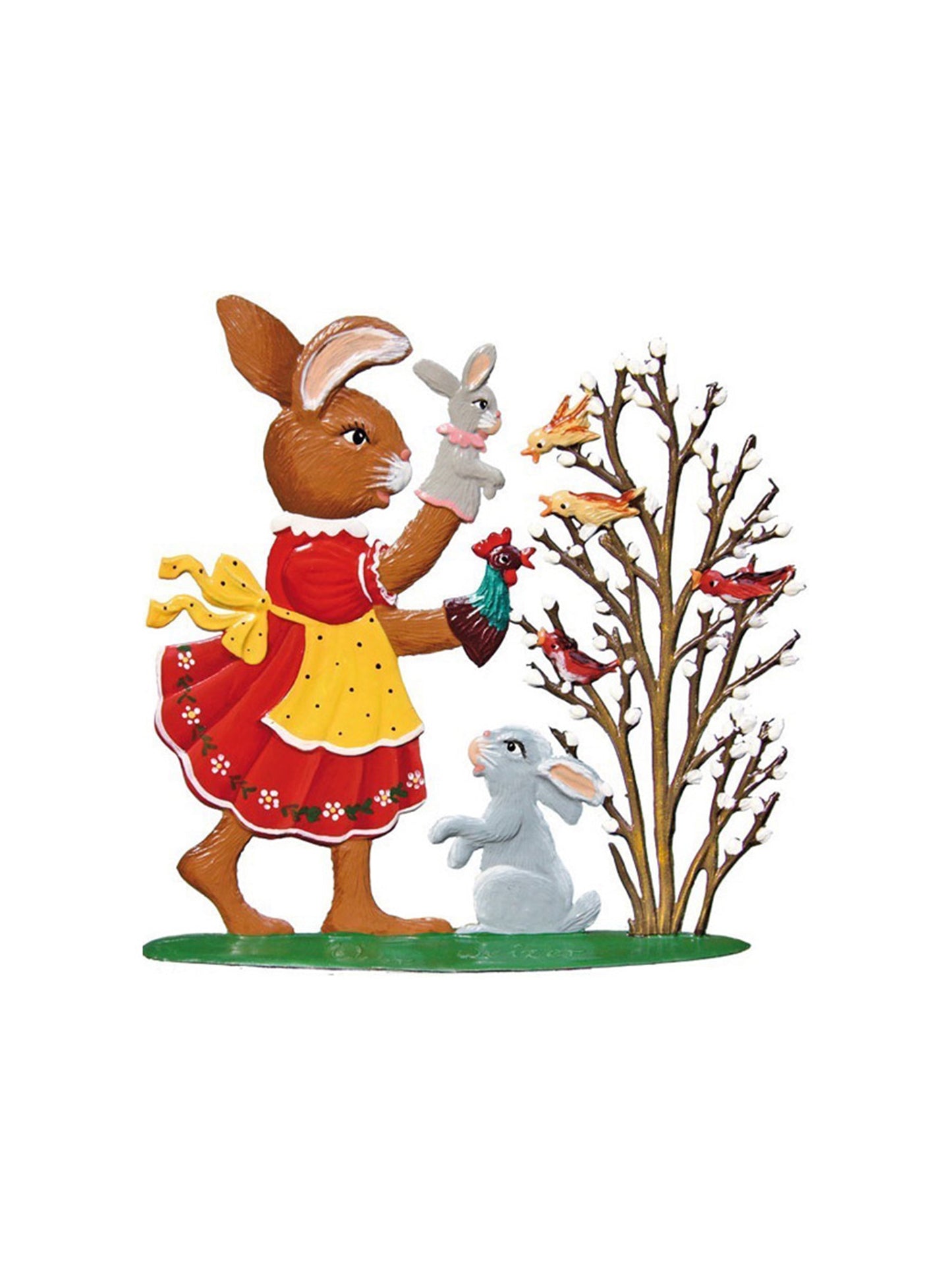 Wilhelm Schweizer Pewter Bunny with Puppets