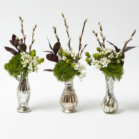 Trio of Mercury Bud Vases