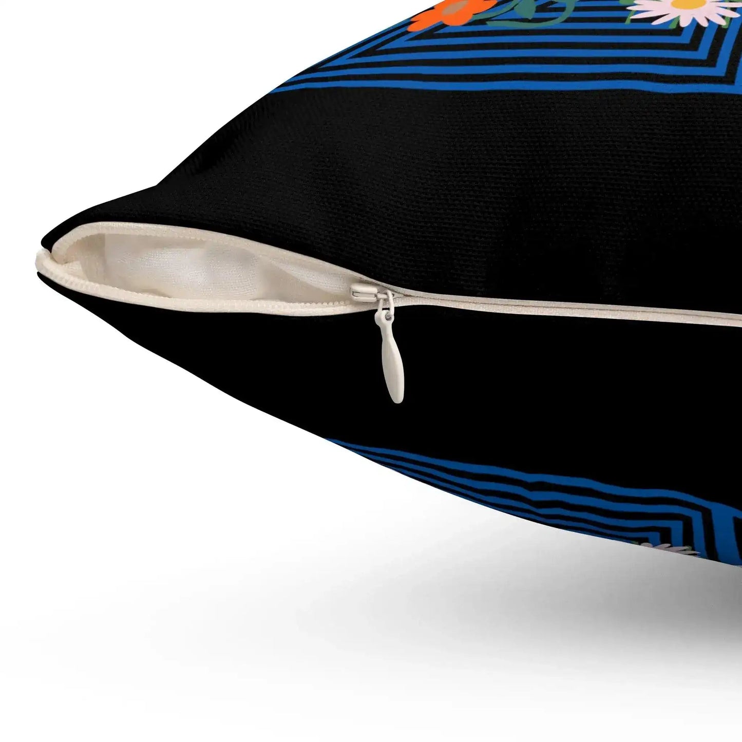 Black Nature Paradise Printed Throw Pillow - MAIA HOMES