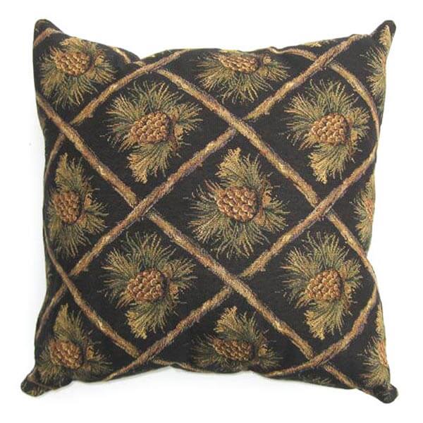 Black Pine Cone Pillow