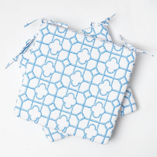 Blue Bamboo Seat Pad Cushion