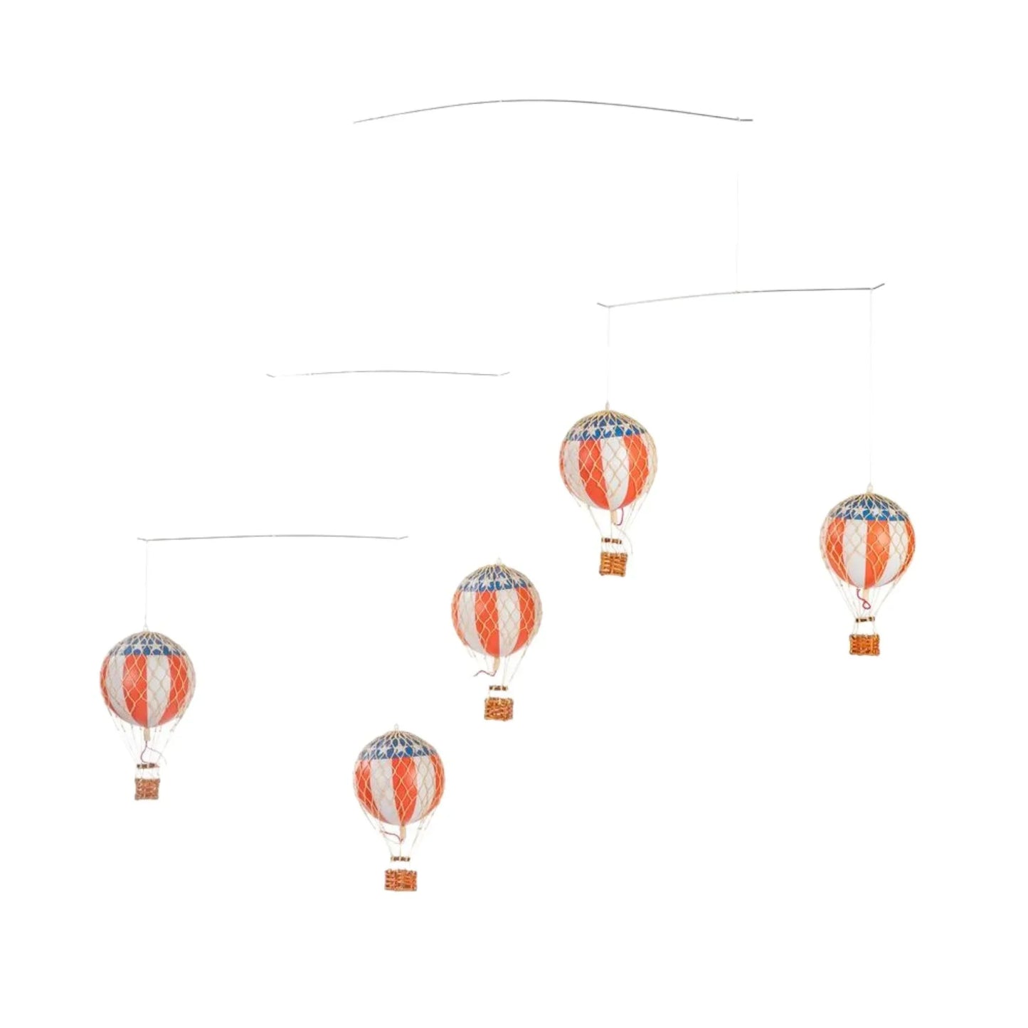 Children's Americana 5 Red, White & Blue Hot Air Balloons Hanging Mobile
