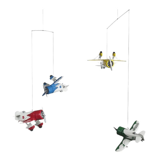 Children's Four Propeller Plane Gee-Bee Squadron Hanging Mobile