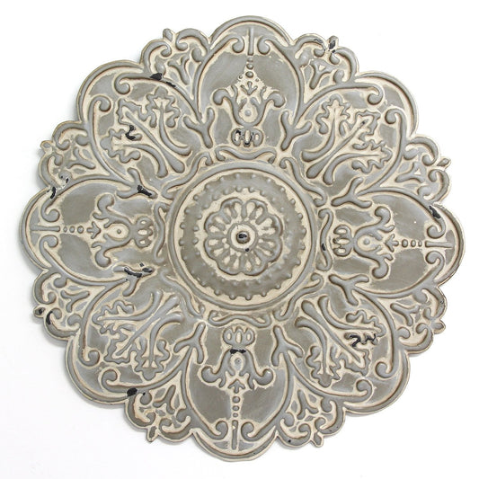 13" H x 13" W x 0.50" D Handcrafted Metal Medallion Wall Decor