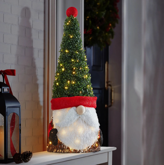 Pre-Lit Holiday Gnome Topiary