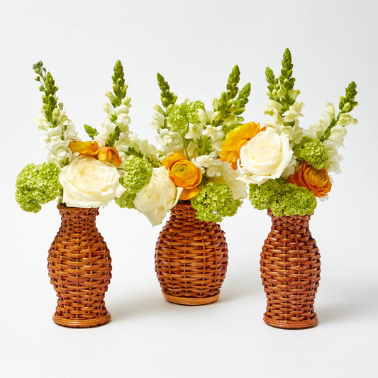 Burnt Rattan Vase (Set of 3)